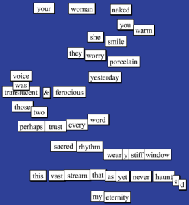 A magnetic poem
